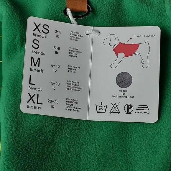 Green Fleece Dog jacket - Picture 5 of 5